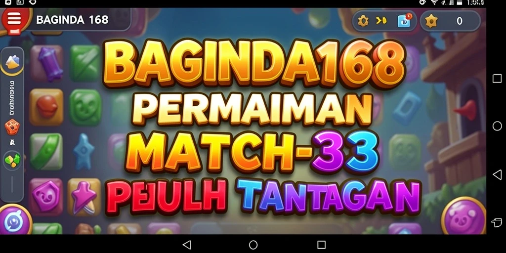Tampilan gameplay BAGINDA168 dengan aksi Match-3 yang seru.