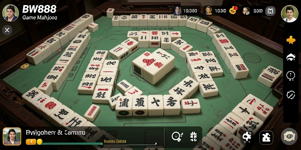 Tampilan gameplay seru Mahjong di BW888.