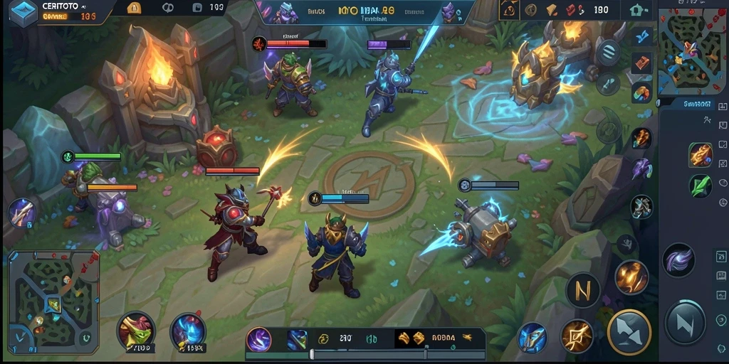 Tampilan menarik dari gameplay seru CERITOTO di arena pertempuran.