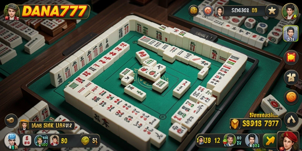 Tampilan gameplay menarik dari aplikasi Mahjong DANA777.