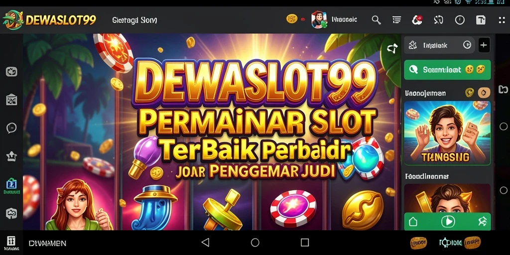 Screenshot utama DEWASLOT99 yang menunjukkan gameplay slot yang mendebarkan.
