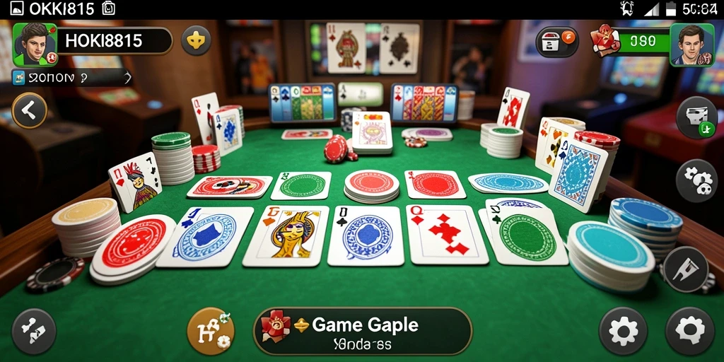 Screenshot HOKI8815 menampilkan gameplay seru Gaple.