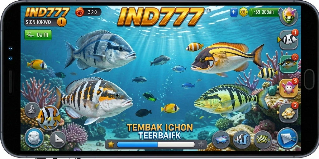 Tangkapan layar gameplay IND777 menampilkan aksi menembak ikan yang seru.