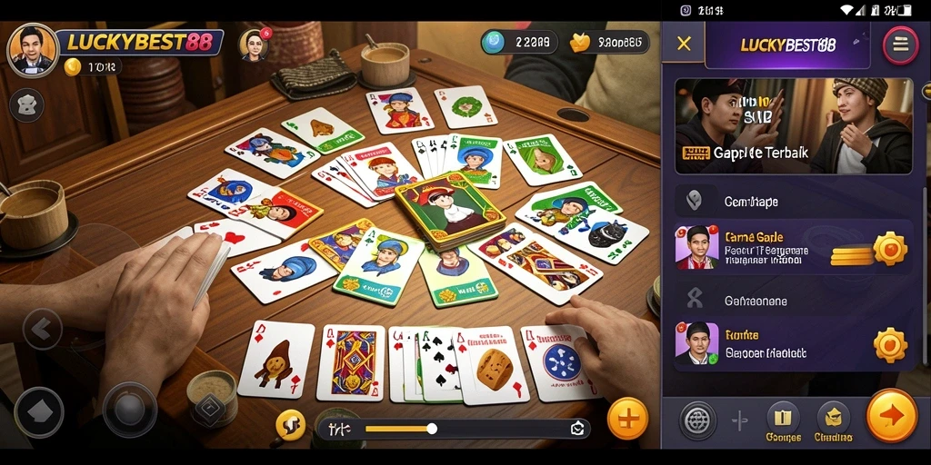 Tampilan gameplay Gaple yang menarik dan interaktif.