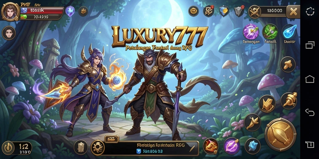 Tampilan gameplay menarik dari LUXURY777 dengan grafik menawan.