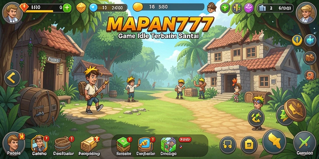 Screenshot gameplay MAPAN777 menampilkan momen santai dalam game Idle.
