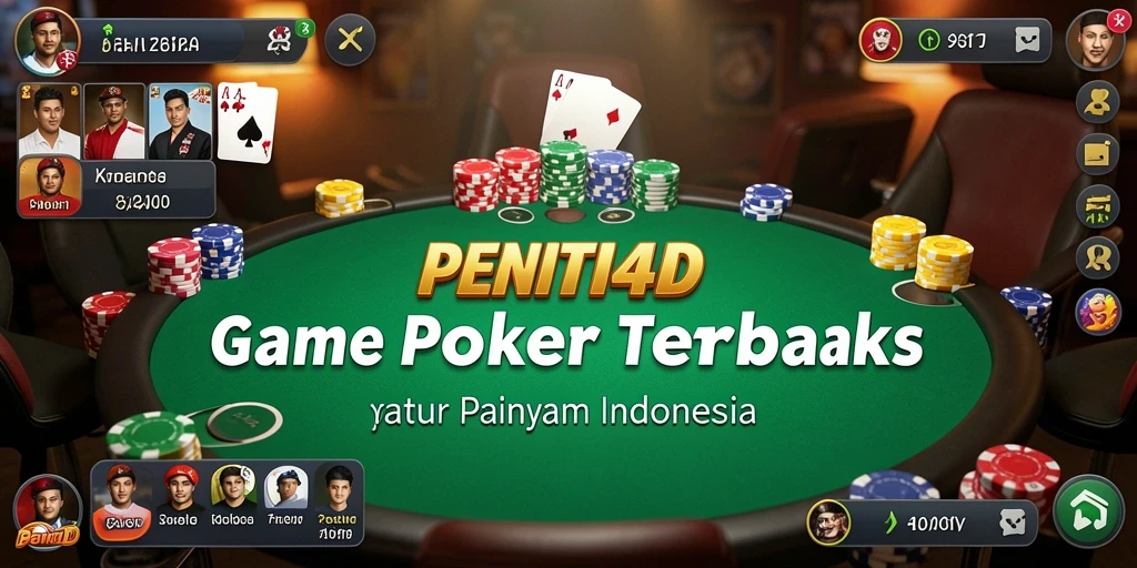 Tampilan gameplay Poker yang seru dan menarik di PENITI4D.