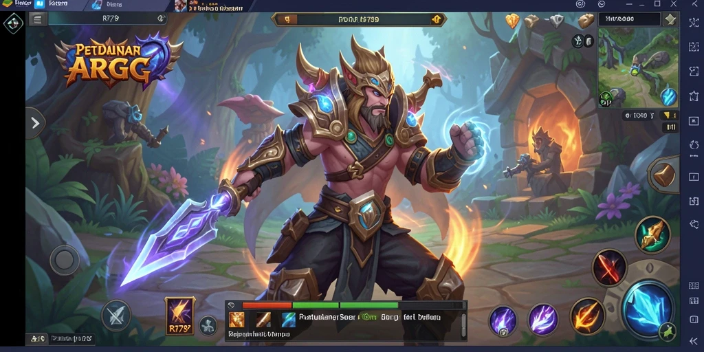 Screenshot utama RR789 menampilkan aksi pertarungan yang intens dalam gameplay ARPG.