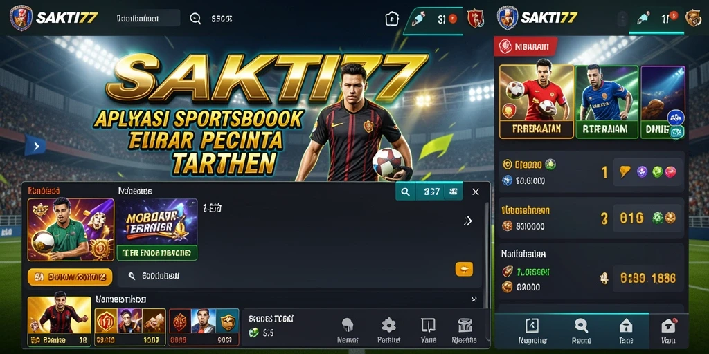 Tampilan gameplay menarik dari aplikasi SAKTI77 Sportsbook.