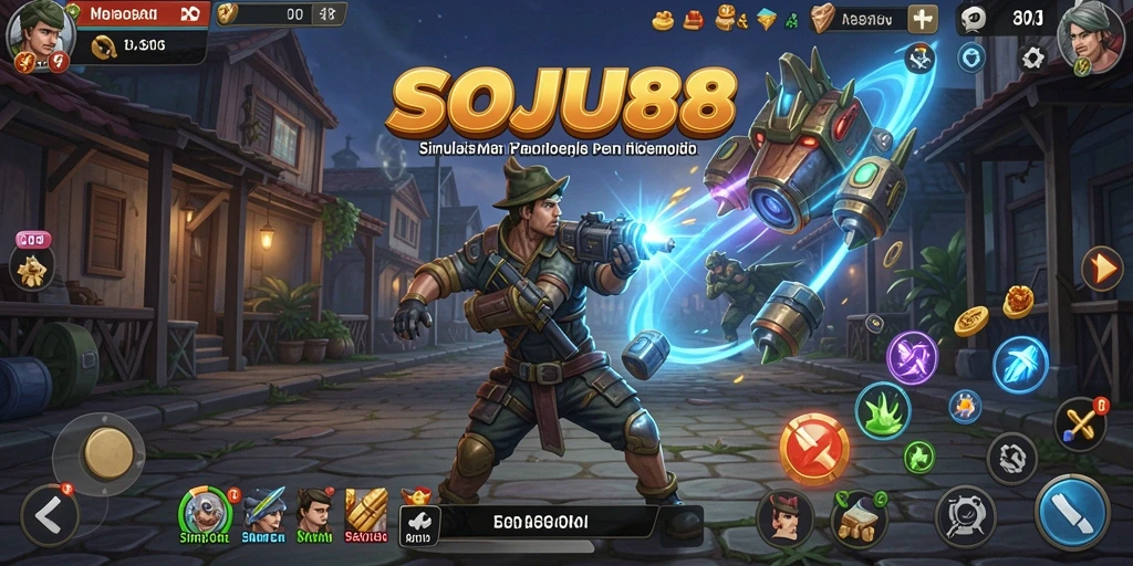 Screenshot utama SOJU88 menampilkan gameplay yang seru dan interaktif.