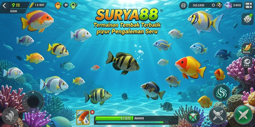 Tampilan gameplay seru saat berburu ikan di SURYA88.