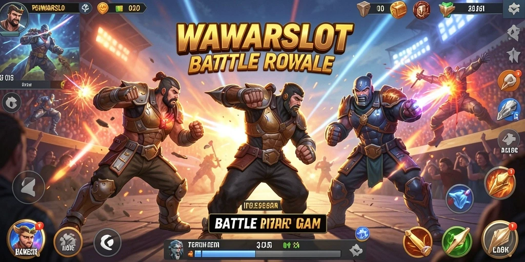 Tampilan gameplay seru dari WAWARSLOT dalam mode Battle Royale.