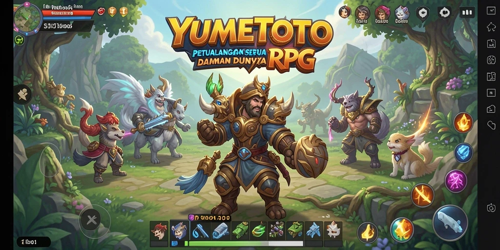 Tampilan gameplay mendebarkan di YUMETOTO dengan grafis yang memukau.