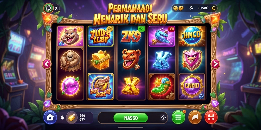 Screenshot gameplay ZK9 menampilkan aksi seru permainan slot.